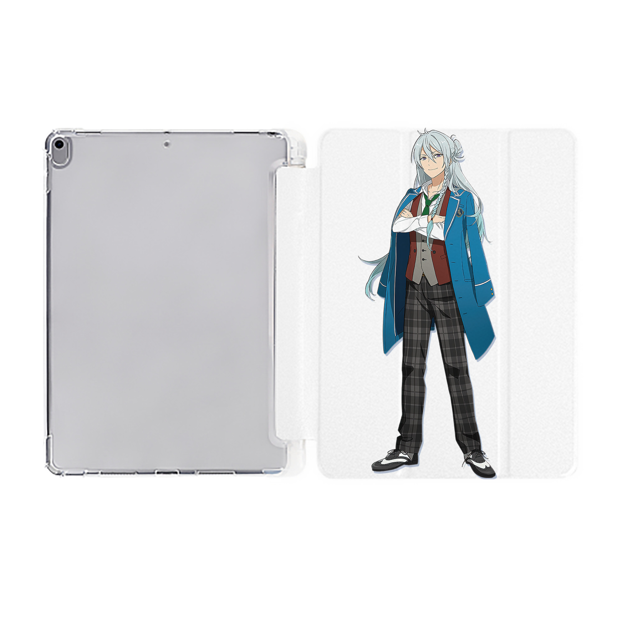 （画像用） あんさんぶるスターズ! Ensemble Stars IPad ケース ペン収納付き 三つ折りスタンド PUレザー×シリコン 対応機種9.5/10.5/10.9インチ